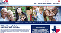 Desktop Screenshot of childresshousing.org